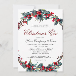 Convites Véspera de Natal da Mistletoe Wreath