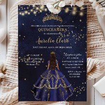 Vestido Azul Marinho Noite Estrelada Chic Dourado