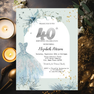 Convites Vestido Chique Inverno Aniversário de 40 anos