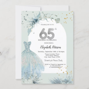 Convites Vestido Chique Inverno Aniversário de 65 Anos