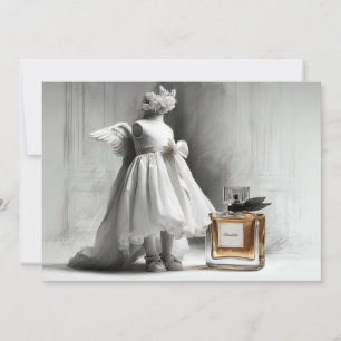 Convites Vestido de Anjo e Arte de Perfume para 1º Aniversá