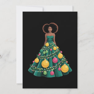 Convites Vestido de Árvore de Natal Luzes de Natal Mulher A
