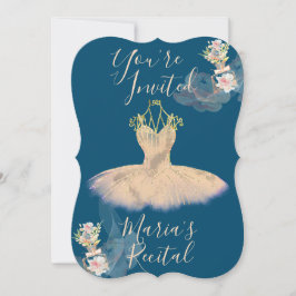 Convites Vestido de Bailarina em Ouro Rosado com Perfume Fl