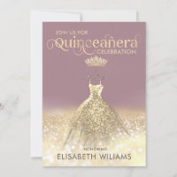 Vestido de brilho Dourado ombre tiara Quinceañera