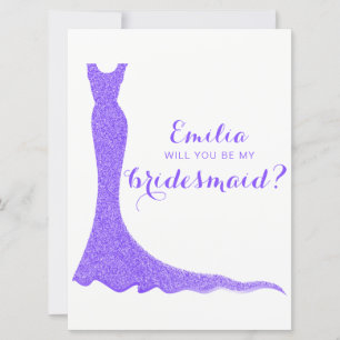 Convites Vestido de madrinha cintilante