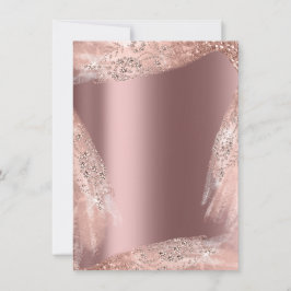 Convites Vestido de Noiva Rose Diamond Sparkly 16º Doce