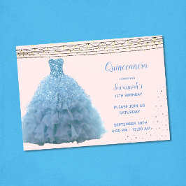 Convites Vestido de Princesa Vintage Luzes de Corda Quincea