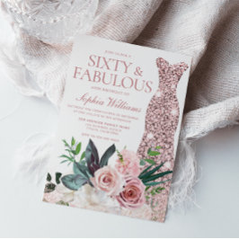 Convites Vestido Dourado de Rosa Floral Cor-de-Rosa Blush 6