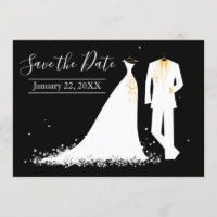 Vestido e Tux - Salvar a Data