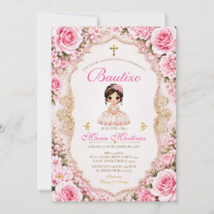 Convites Vestido Espanhol Mexicano Menina Festa Rosa Bautiz
