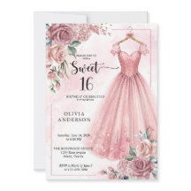 Vestido Floral Dusty Pink Sweet 16