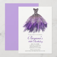Vestido Glamour com Lantejoulas Roxo e Prata Festa