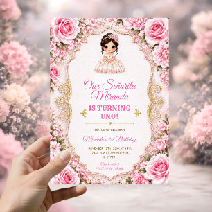 Convites Vestido Mexicano de Aniversário da Senhorita Rosa