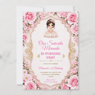 Convites Vestido Mexicano de Aniversário da Senhorita Rosa
