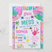 Vestido para uma garota de arte do Mess Painting P