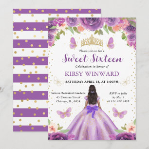 Convites Vestido Roxo Claro Princesa de Pele Morena Sweet 1