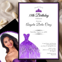 Vestido roxo elegante debut de 18 anos