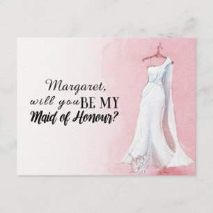 Convites Vestido simples "você será minha empregada