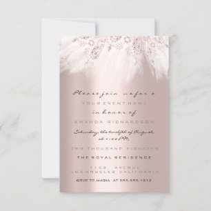 Convites Vestido Spark Rose Gold  Chuveiro de Noiva Casamen