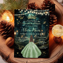 Vestido Verde da Floresta Encantada XV Quinceañera