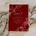 Convites Vestido Vermelho e Dourado e Rosas Doce 16 Festa<br><div class="desc">Vestido e Rosas vermelhos e Dourados Convite de festas 16 mais elegante designs florais em nossa loja! Consulte a coleção correspondente em nossa loja</div>