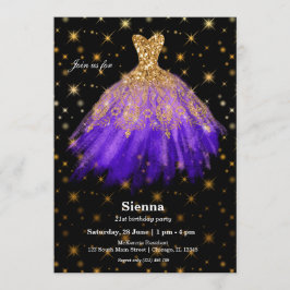 Convites Vestidos de aguarela brilhante