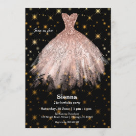 Convites Vestidos de aquarela brilhante