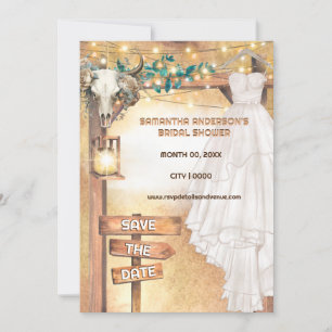 Convites Vestidos de noiva ocidental crânio luzes florais