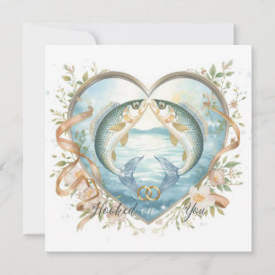 Convites Vestidos de vocês amantes da pesca Casamento Water