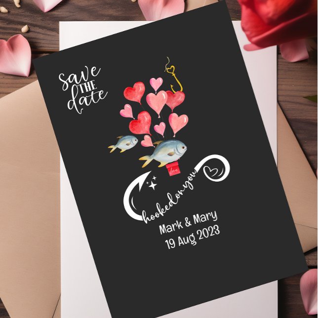 Convites Vestidos de vocês amantes da pesca Casamento Water (Criador carregado)