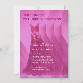 Convites Vestidos do almoço da dama de honra ou do rosa da