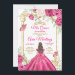 Convites Vestidos Florais Rosa Elegante Fuchsia<br><div class="desc">Elegante Fuchsia Pink Floral Dresses Mis Quince Convite Mis Quince 15 Anos,  16º Aniversário, </div>