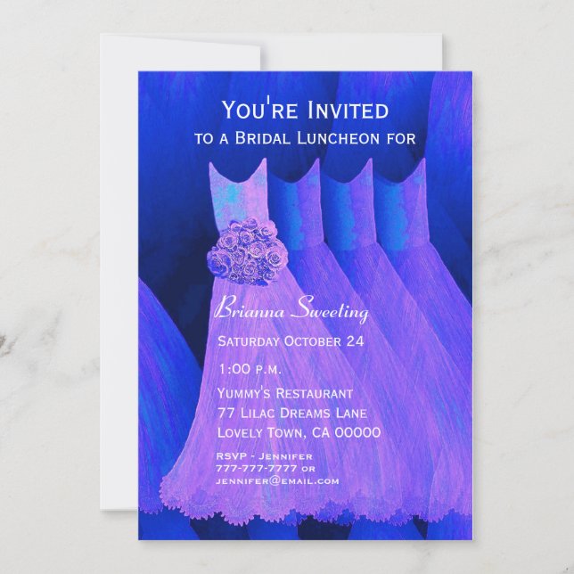 Convites Vestidos roxos de ponte V06 (Frente)