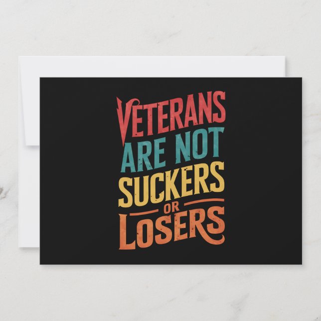 Convites Veteranos Não São Suckers Ou Perdedores Votam De I (Frente)