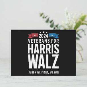Convites Veteranos Para Harris Walz 2024 Presidencial