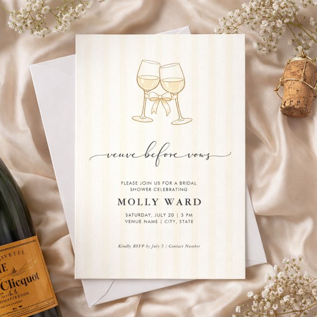 Convites Veuve Before Vows Bridal Shower Invitation (Criador carregado)