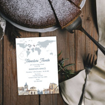 Viagem Adventure World Map Airplane Chá de fraldas