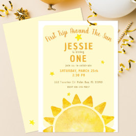 Convites Viagem ao redor do primeiro aniversario solar Conv