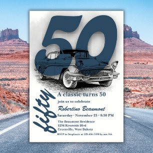 Convites Viagem Azul Carro Clássico Faz 50 Anos