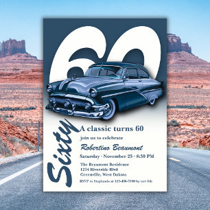 Convites Viagem Carro Azul Clássico Faz 60 Anos
