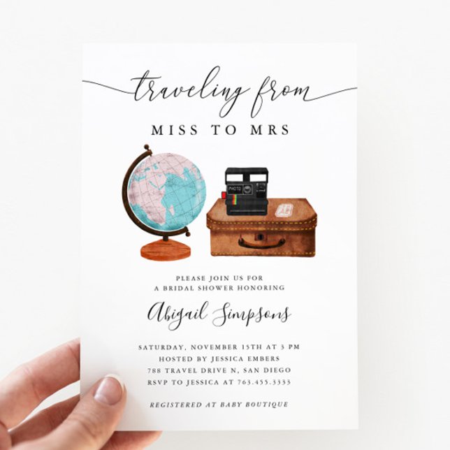 Convites Viagem Chá de panela MISS to MRS. (Criador carregado)