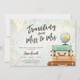 Convites Viagem com o tema da senhorita do Chá de panela pa