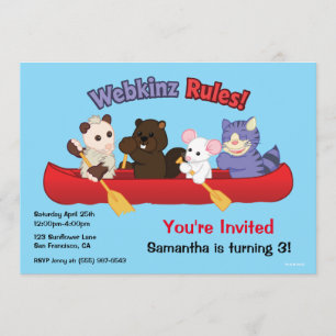 Convites Viagem da canoa das regras de Webkinz Webkinz