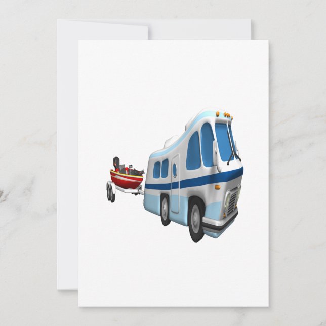 Convites Viagem da estrada e do barco (Frente)