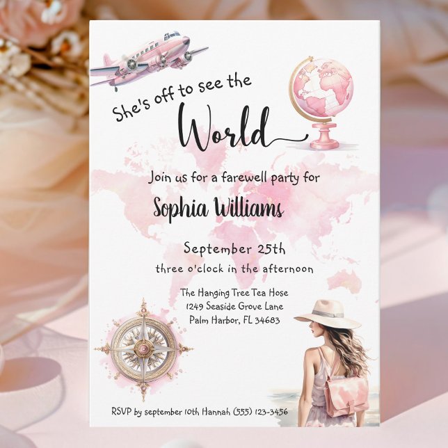 Convites Viagem de despedida de despedida (Criador carregado)