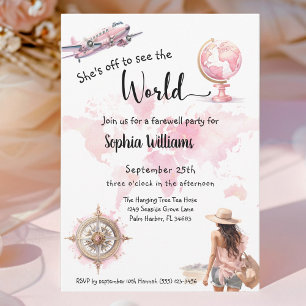 Convites Viagem de despedida de despedida