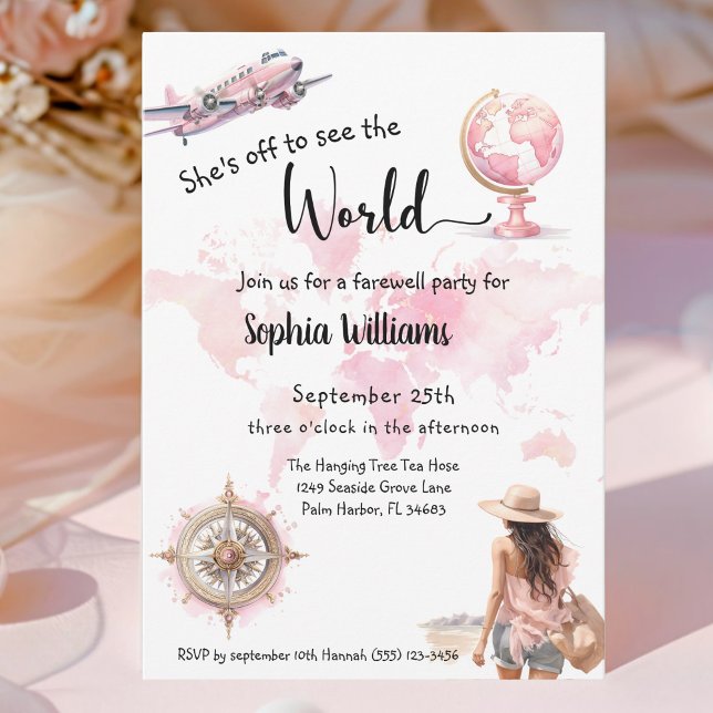 Convites Viagem de despedida de despedida (Criador carregado)