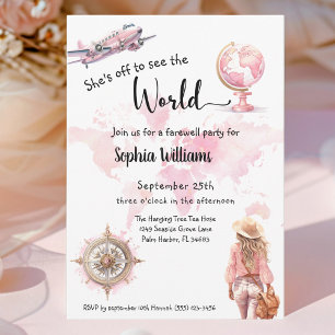 Convites Viagem de despedida de despedida