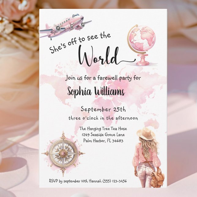 Convites Viagem de despedida de despedida (Criador carregado)