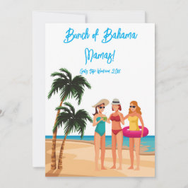 Convites Viagem de férias das garotas nas Bahamas Festa de 